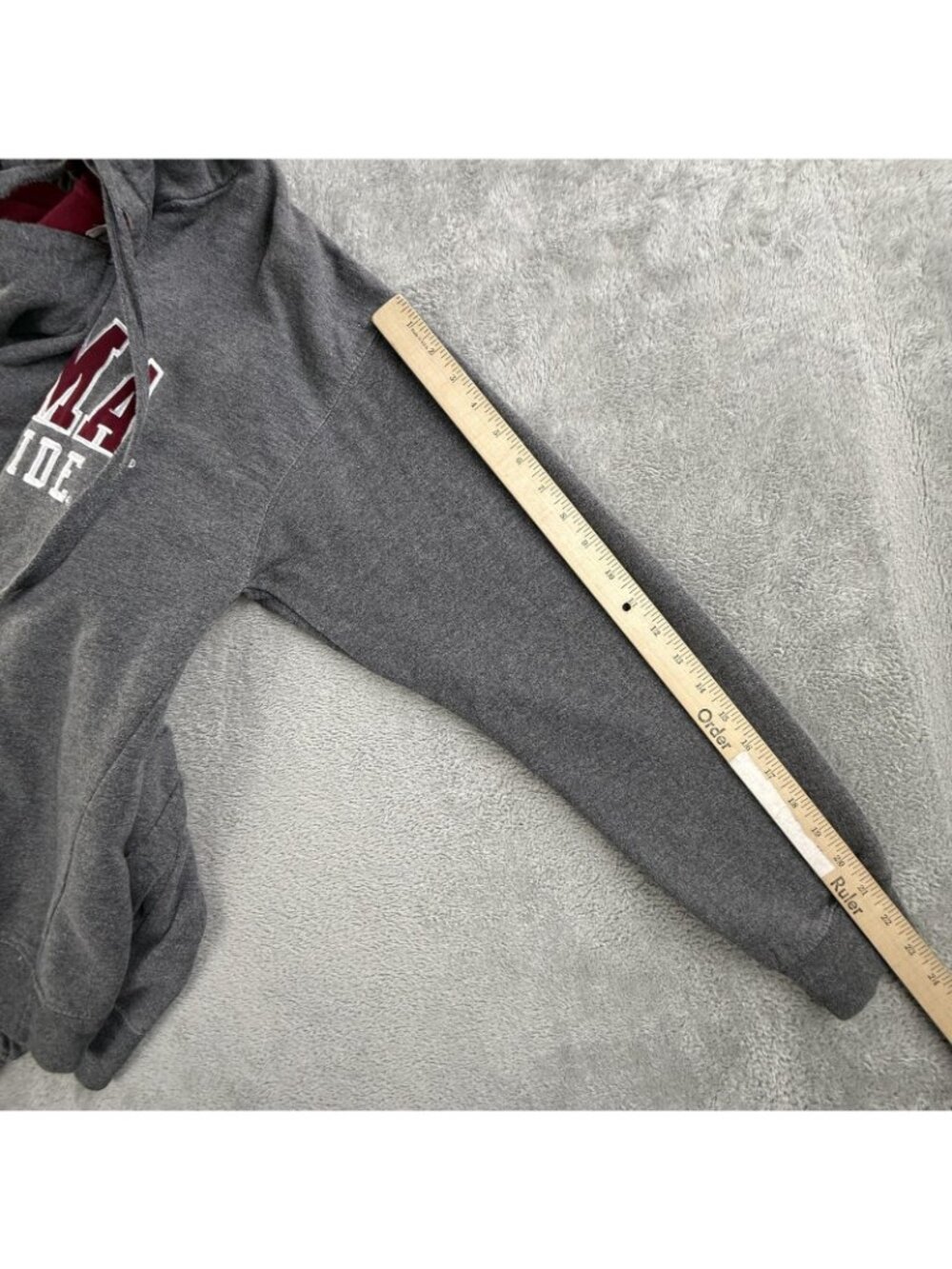 Alabama Crimson Tide Hoodie Sweatshirt Mens Large Gray NCAA Football Old varsity - Picture 10 of 15